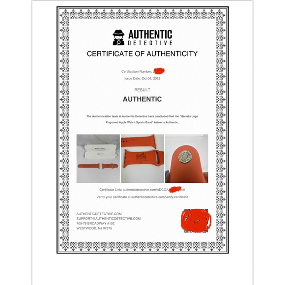 Apple Watch Hermes Orange Rubber Band 42mm Authentic w/ Box - Picture 10 of 10